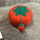 Vtg Sewing Tomato Strawberry Pin Emery Cushion Made With love By Mother   More