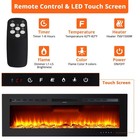 60inch Electric Fireplace Recessed Wall Mounted Heater W  Adjustable Flame Color