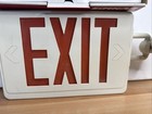 Simkar Swr 120 277 Exit Sign - Red   White Emergency Safety Lighting Light