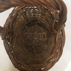 Woven Willow Basket Home Decor Small Brown Rustic Twisted Handle Bohemian