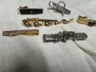 Lot Of 6 Vintage Tie Bar Tie Clasps Tie Clips  Gold And Silver Toned
