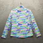 Ibk  l Golf 1 4 Zip Pullover Womens Xs Multi Watercolor Camo Upf 50  Performance