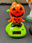 Halloween Solar Dancing Figures   Flowers Lot Of 9     Ghosts Skeletons Pumpkin