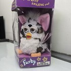 Vintage Furby Snow Leopard Gray Eyes New Sealed Box Hasbro 1998 Tiger Toys