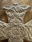 Cast Iron Floral Wall Cross Ornate Relief Rustic Farmhouse Decor 11 