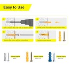 140pcs Drywall Anchors And Screws Kit  3 Sizes  - Plastic Screw Anchors 140 Pcs