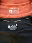 Men s Carhartt Workwear Shirt Lot Orange Long Sleeve M Black Force Pocket Tee L