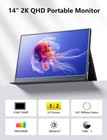 Magicraven Portable Monitor 14 Inch 2160 1440p Ips Laptop Monitor Dual Usb C