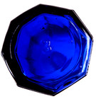Rare Antique 1940 s Deep Cobalt Blue Bottle Hexagonal Shape Medicine Bottle  3