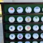 Vintage Wood Golf Ball Display Case 19x18   W  49 Logo Golf Balls Collection