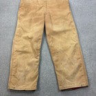 Vtg Carhartt Coveralls Adult 44x28 Short Tan Overalls Boiler Suit Quilted Men