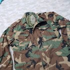 Military Cold Weather Field Jacket Mens Large Green Camo Utility Combat Outdoors