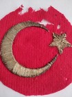 Rare Regalia Turkish Moon   Star Military Gold Bullion Patch      W  Provenance    
