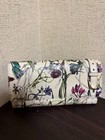 Gucci Flora Print Leather Wallet Authentic W  Box   Cards Rare Floral Long Purse