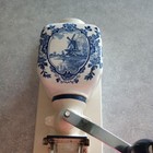 Vintage De Ve Holland Wall Mount Coffee Grinder Blue Delft Windmill