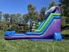 Tropical Waimea Waves 18 Foot Tall Inflatable Water Slide   1 5hp Blower