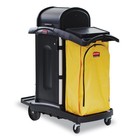 Rubbermaid Commercial 9t7500bk High-security Healthcare Cleaning Cart - Blk New