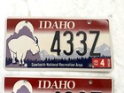 Rare Vintage Idaho Sawtooth National Recreation Area License Plates Matching Set