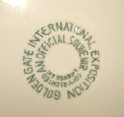 Homer Laughlin 1939 Golden Gate Exposition Plate