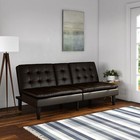 Memory Foam Convertible Futon Bed Sofa Couch Sleeper Pillow-top With Cupholders
