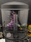 Betta tropical Round Fish Tank  2-3 Gallon Aquarium -pump  Lighted Lid  Net  Ect