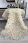  100 Natural Gotland Sheepskin Rug sheepskin Pelt natural Color  White beige 