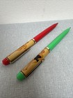 Lot Of 2 Vintage Nude Floaty Pen Denmark Woman No Ink Tubes