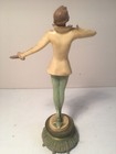 Antique Vintage Austrian Bronze Painted Lorenzi Sculpture Man Standing