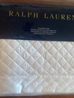 New Set   2 Ralph Lauren Wyatt Metropolitan White  Diamond Quilted Standad Shams