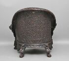 Antique Anglo Indian  Burmese Chair Profusely Hand Carved Decoration 19th C