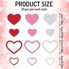 300pcs Heart Shaped Table Confetti  Red White Pink Glitter  Valentines Day