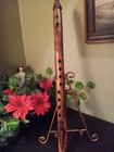 Beautiful Native American Flute Very Larger Indian Head Arrow Drawing   Feathers