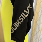 Quiksilver Mens Rash Guard Short Sleeve Surf Shirt Top 180 96a  Black yellow Lg