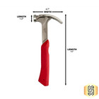 Milwaukee 48-22-9019   12oz Smooth Face Hybrid Claw Finish Hammer