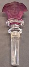 Rosenthal Versace Medusa Purple Frosted Crystal Wine Bottle Stopper Crisp