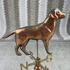 Vintage Copper Brass Tabletop Weathervane Dog Retriever On Stand Beautiful