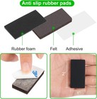 Rectangle Non Slip Furniture Pads 8 Pieces 1x2 Inch  Anti Slip Rubber Furniture