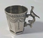 Antique Spanish Colonial Sterling Silver 925 Cup Mug Bird Handle 1 3 4  Tall 31g