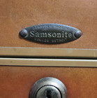 Vintage Samsonite Schwayder  4612 Brown Faux Leather Makeup Train Hard Case Usa