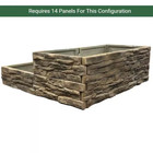 Raised Garden Bed Tan brown Ledgestones Natural Look Planter Box  4-pack 