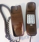Vintage Western Electric Trimline Chocolate Brown Push Button Desk Top Phone