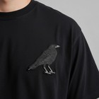 Black Raven Crow Embroidered Patch 4 Inch Biker Jacket Vest Iron On Applique