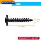 120pcs  8  1  Black Wood Screws phillips Modified Truss Head  Quick Metal Self Ta