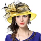 Elegant Women s Derby Dress Hat - Church Cloche Bucket Hat With Bow - Wedding Bo