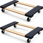  30 In  X 18 In  Hardwood Furniture Moving Wooden Dolly Swivel Casters 2000 Lbs