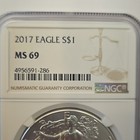 U s  Mint 2017 American Eagle 1oz  999 Silver Coin Business Strike Ngc Ms69