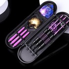 Professional 18g Steel Tip Darts Set 3 Pack Tungsten Style Black Case Flights