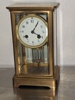 A D Mougin French Antique Crystal Regulator Chime Clock Working 8-day