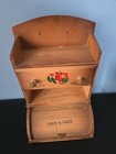 Wooden Sewing 1 Drawer 1 Roll Top Wall Table Cabinet Japan Vtg