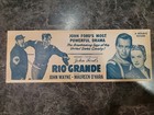 Vtg Rio Grande Movie Poster John Wayne Western Romantic Maureen O hara John Ford